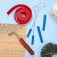 thumbnail image 4 of 1 Ensemble Outils de Réglage de Piano Outils de Fixation Professionnelle Clé de Réglage Blocs Amortisseurs de Bande Vocale avec Poignées Bâtons Amortisseurs, 4 of 4