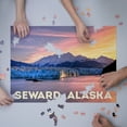 thumbnail image 3 of Seward, Alaska, Glacier Sunset (1000 Piece Puzzle, Size 19x27, Challenging Jigsaw Puzzle for Adults and Family, Made in USA), 3 of 4