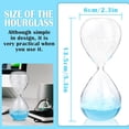 thumbnail image 2 of FERCAISH Bubble Liquid Glass Hourglass Timer, Creative Time Management Hourglass Table Decoration Glass Construction(Blue), 2 of 7