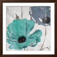 thumbnail image 2 of Art.com Floral Teal and Blue Hues Art Print by Milli Villa, Brown Frame Wall Art, 38" x 38", 2 of 5