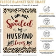 thumbnail image 4 of Funny Gifts for Her Wife - I Am Not Spoiled Soft Fleece Throw Blanket for Couch Bed - Mothers Day Anniversary Birthday Gifts for Wife from Husband, 4 of 7