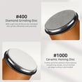 thumbnail image 2 of Artisan Blade Roller: Professional Magnetic Rolling Knife Sharpener with 15 °   & 20 °   Base, Industrial Diamond & Ceramic Honing System for Kitchen Cutlery, Premium Natural Wood Finish, Brown, 2 of 4