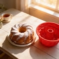 thumbnail image 3 of ROSOZ 9 Inch Silicone Bundt Cake Pan – Non-Stick Hollow Chiffon Mold for Swirl Pumpkin Bread & Baking, 3 of 7