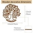 thumbnail image 2 of Tree of Life Wood Wall Art Wall Decor Sign Decorations Cactus Wooden Sculpture Spiritual with Hook for Farmhouse Home Living Room Gift Christmas Decor 12 x 12 Inch(Brown) Camel, 2 of 9