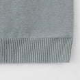 thumbnail image 4 of Kids' All-Season Knit Vest Uniform Approved Comfort Recess To Classroom Essential Cardigan Style Vest Soft Cotton Blend Ribbed Trim Primary Secondary School Wear Light Ashy 120, 4 of 6