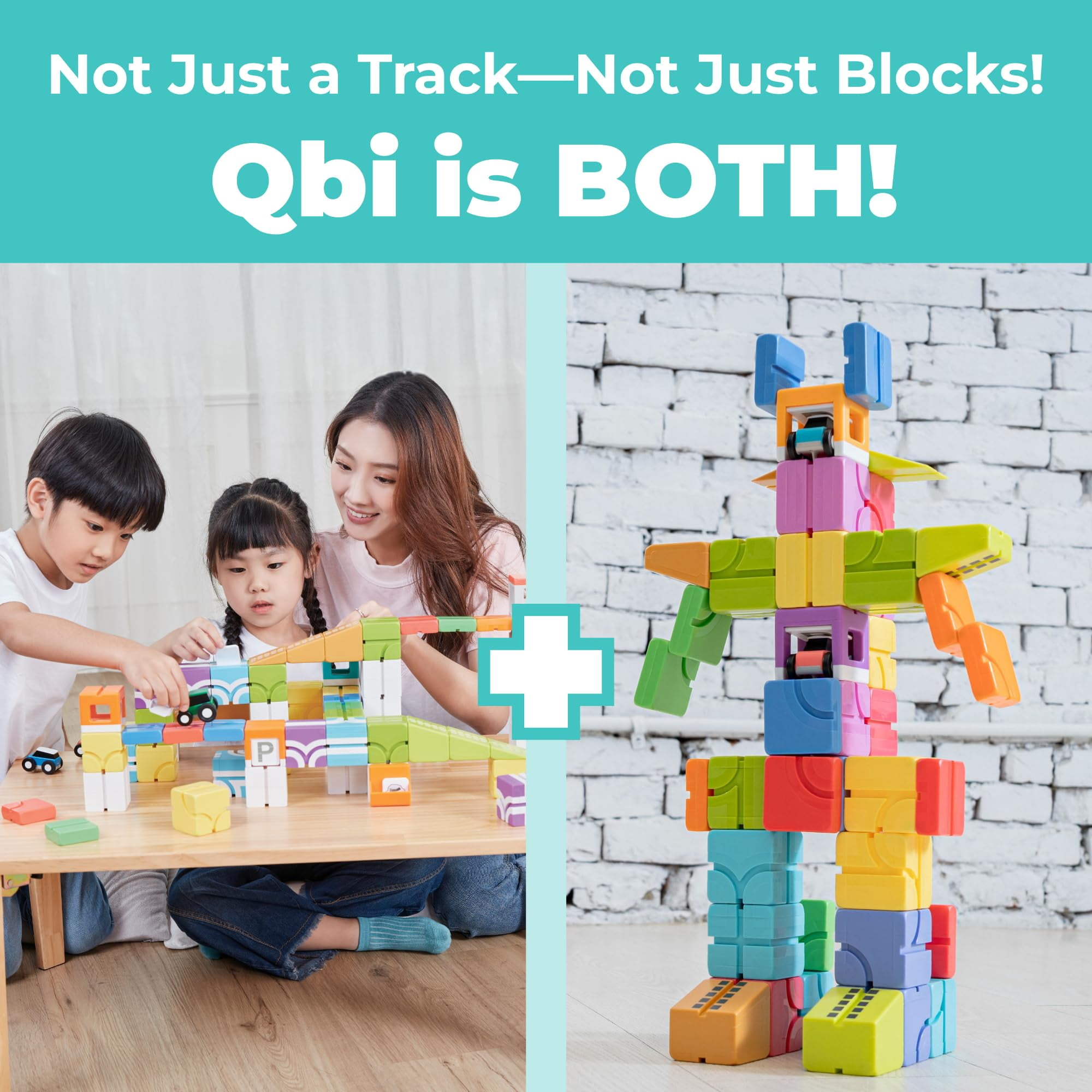 QBI Magnetic Blocks STEM Building Toys for Kids Ages 4-8