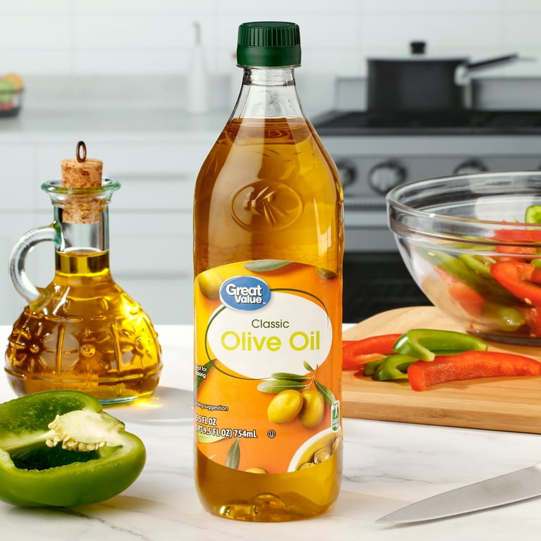 Great Value Olive Oil, 25.5 fl oz, versatile for sautéing