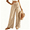 Khaki, variant on CBASIHI Womens Cotton Wide Leg Pants with Pockets- Casual Elegant Summer Vacation Beach Drawstring Elastic Waist Flowy Palazzo Pants Khaki Size S-3XL