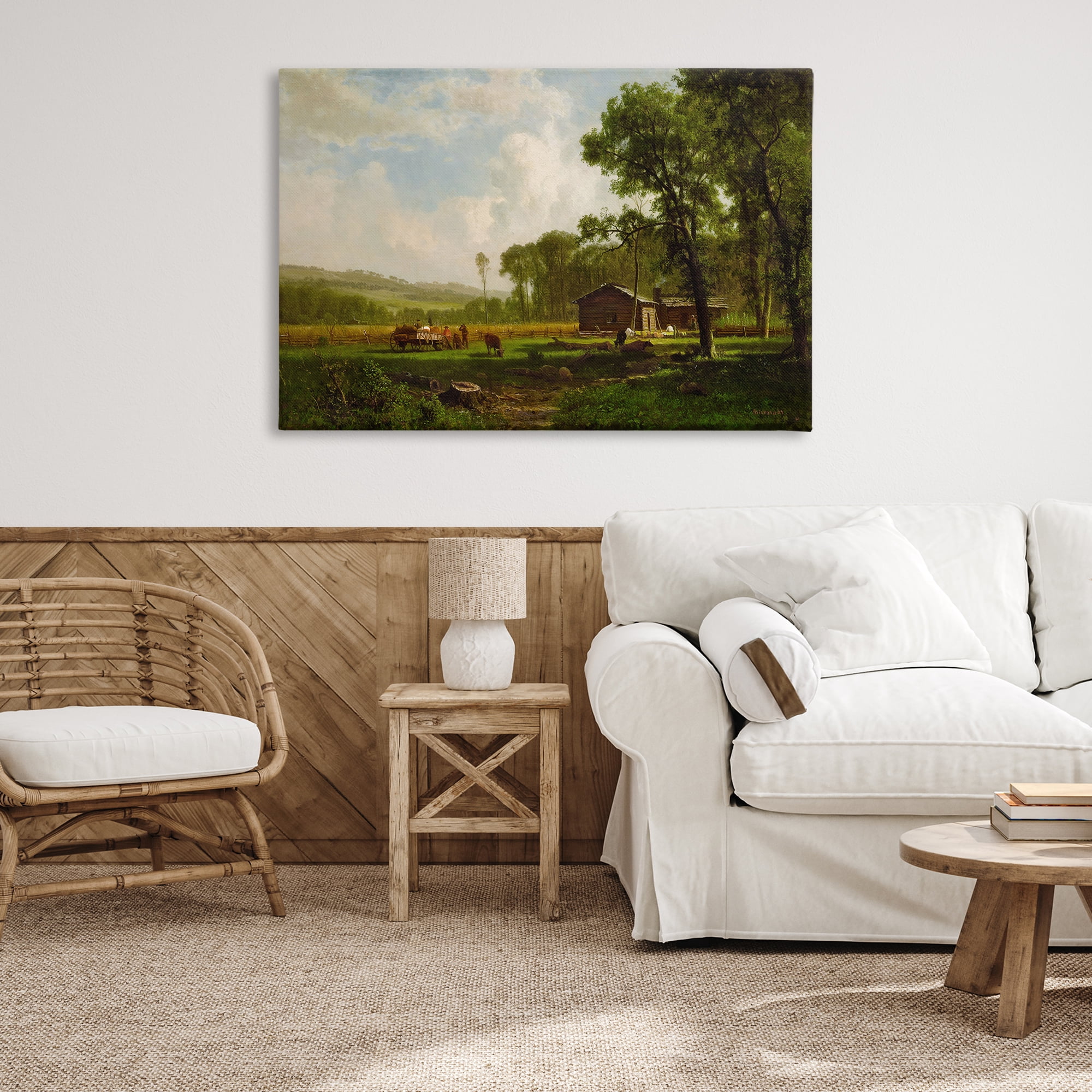 Stupell Industries Early Settlers Classical Landscape & Nature Painting Wrapped Canvas Art Print Wall Art, 45 x 30