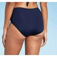 thumbnail image 4 of Women's Shirred High Coverage High Waist Bikini Bottom Kona Sol Blue Size XLarge, 4 of 4