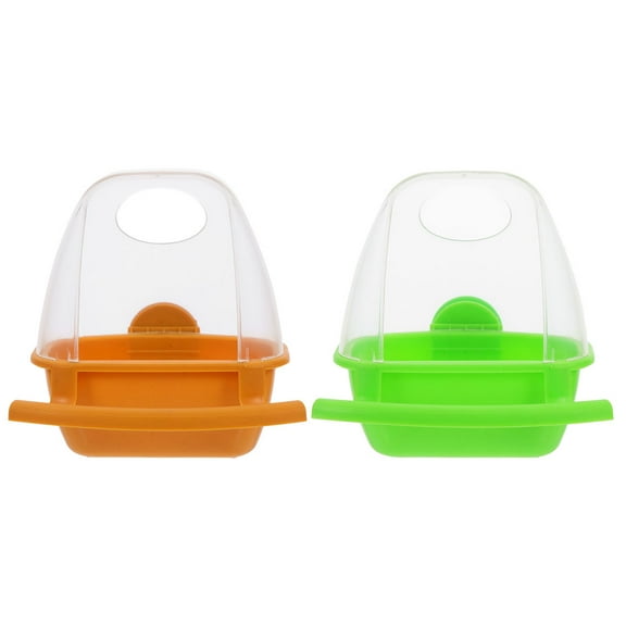LOLIPPYY Set of 2 Bird Feeding Bowls for Cockatiels, Food Canteen, Easy to Clean and Maintain