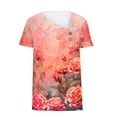 thumbnail image 4 of Woman Short Sleeve Tops Tshirts Shirts for Women V Neck T Shirts for Women Graphic Tees Funny Spring Clothes for Women 2025, 4 of 5