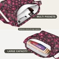 thumbnail image 3 of Boho Floral Butterfly Canvas Crossbody Bag – Cute Bee and Flower Pattern for Daily Use, 3 of 5
