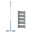 thumbnail image 4 of Trapeador plano lavable a mano, trapeador húmedo y seco, trapeador plano de microfibra giratorio de 360 ​​grados, 5 tela, 4 of 9
