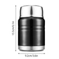 thumbnail image 2 of Maoww 500ML Boîte à Lunch en Acier Inoxydable Bento Boîte Récipient Alimentaire Portable avec Bécher Braisé Vaisselle, 2 of 7