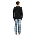 thumbnail image 4 of GLOBAL Men 100% Cotton Pajama Set For Men Lightweight Soft Nightwear Long Sleeves PJS With Pockets, 4 of 5