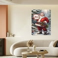 thumbnail image 6 of Vintage Christmas Santa Claus' holiday greetings Wall Art Paint Framed - Retro Xmas Festive Winter Holiday Christmas Wall Decor Canvas Print for Living Room Kitchen Bathroom Home Bedroom Decor, 6 of 9
