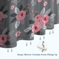 thumbnail image 6 of Pioneer Flower Floral Print Pattern Shower Curtain 84”x72", Bathroom Decorative Shower Curtain Set with 12 Hooks, Waterproof Washable, 6 of 6