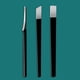 thumbnail image 4 of Cuchillo de pedicura de acero inoxidable 3conlineservice para eliminar callos y piel muerta. Negro 3 piezas, 4 of 9