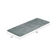thumbnail image 5 of Lavish Home 24x59 Microfiber Memory Foam Bathroom Mat with Wave Pattern (Platinum), 5 of 7