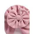 thumbnail image 4 of Seyurigaoka Baby Windproof Bowknot Hat, Newborn Infant Girls Solid Color Lovely Wrapped Head Hat, Simple Style Hat Cap, 4 of 8