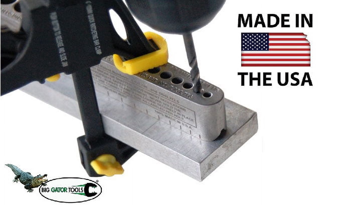 V-DrillGuide, Drill Bit Guide Tool, Standard Sizes 1/8" To 3/8", 17 holes,