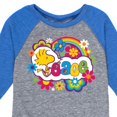 thumbnail image 3 of Peanuts - Peace Floral & Colorful Woodstock - Toddler & Youth Raglan Graphic T-Shirt, 3 of 5