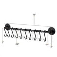 thumbnail image 6 of Wallniture Cucina 16" Kitchen Utensil Holder with 10 S Hooks for Hanging Pots and Pan, Steel, Black, 6 of 7