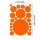thumbnail image 4 of 1 Juego de calcomanías de pared, pegatina de fondo redondeada Simple creativa, decoración de la habitación de los niños, póster interior, Decoración del hogar naranja amarillo 210*297mm Inteprter HA060859-03, 4 of 6