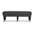thumbnail image 2 of Linon Isabelle 50" Wood Upholstered Bench in Gray, 2 of 10