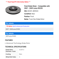 thumbnail image 2 of Front Brake Rotor - Compatible with 2007 - 2009 RX350 2008, 2 of 2