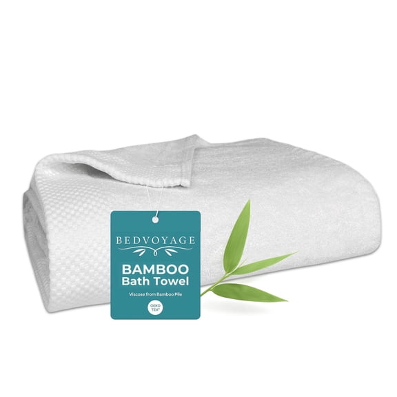 Plush Bamboo Bath Towel - Viscose from Bamboo Cotton - White