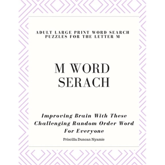 Pre-Owned M Word Serach - Adult Large Print Word Search Puzzles for the Letter M: Improving Brain With These Challenging Random Order Word For Everyone