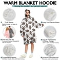 thumbnail image 5 of Wearable Oversized Blanket,Brown Bigfoot Pattern Wearable Blanket Hoodie for Adults,Cozy Hooded Blankets with Super Pockets,Super Warm Fuzzy Pullover for Women & Men, 5 of 6