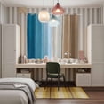 thumbnail image 5 of Blue Brown Ombre Kitchen Curtains 63 Inch Length, Vintage Country Wooden Grommet Top Bedroom Living Room Curtains, Light Filtering Cafe Curtain Drapes 2 Panels Set 84''x63'', 5 of 9