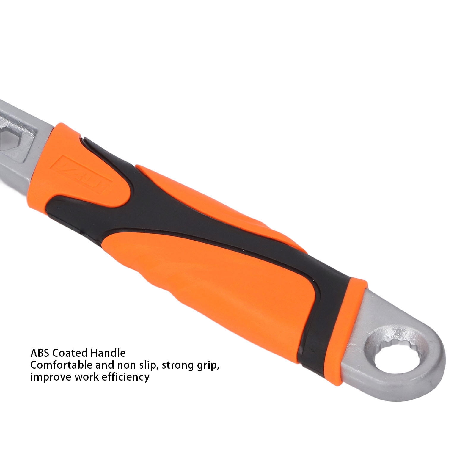 Yajisi 12" Adjustable Wrench – High‑Carbon Steel, Hex & Star Opening, ABS Non‑Slip Handle, Flexible Roller, Rust‑Proof Electroplating