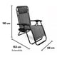 thumbnail image 3 of Silla Camastro Reclinable CJR Gravedad 0 Plegable Jardin Playa gris, 3 of 10