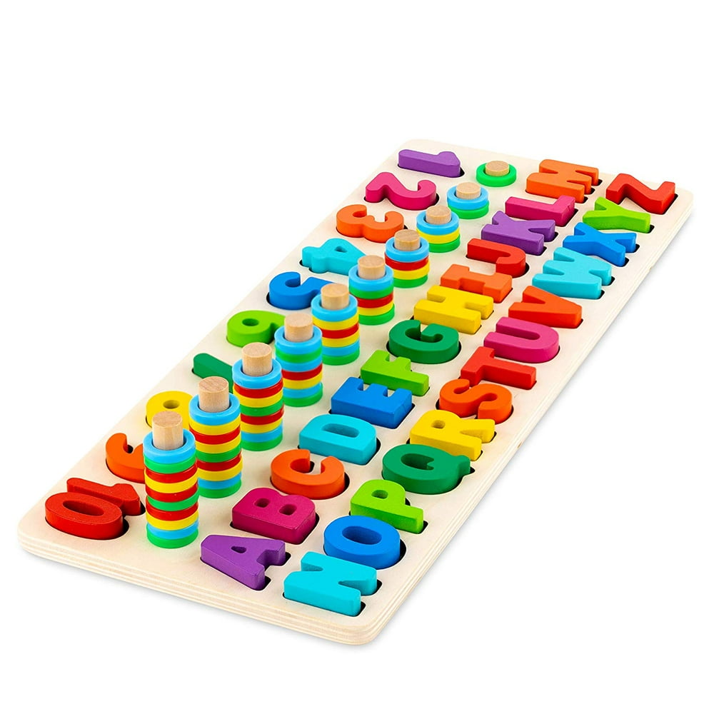 Toy To Enjoy Wooden Alphabet & Numbers Puzzle Toy for Kids Number 1