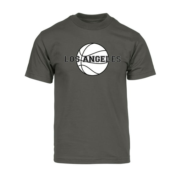 Gravity Threads Mens Los Angeles Basketball Short-Sleeve T-Shirt - Dark Grey - M