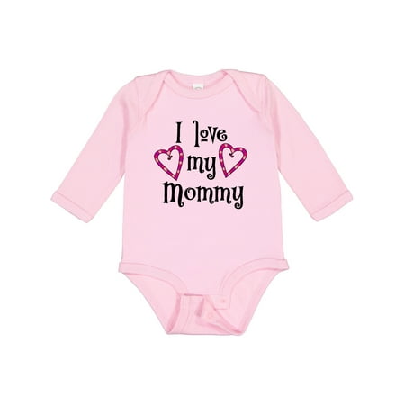 

Inktastic I Love My Mommy- Hearts Gift Baby Boy or Baby Girl Long Sleeve Bodysuit