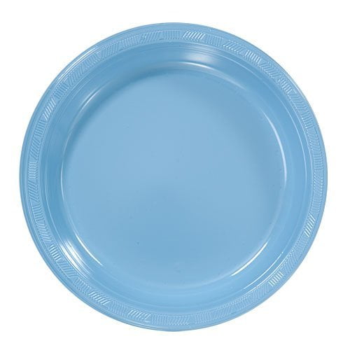 Exquisite 9" Disposable Plastic Plates Bulk 100 Count Party Pack