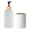 2pcs-white, variant on Bathroom Countertop Container Hand Soap Dispenser Cotton Ball Storage Box Toothbrush Holder Home Decoration Organizer