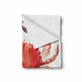 thumbnail image 2 of Animal Soft Flannel Fleece Throw Blanket, Watercolor Art Illustration of King Crab Ink Splatter Design, Cozy Plush for Indoor and Outdoor Use, 50" x 60", Dark Coral Vermilion, by Ambesonne, 2 of 6