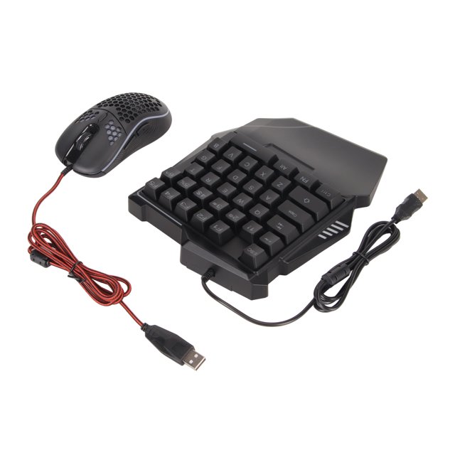 Keyboard Mouse Converter, Customizable Keys High Accuracy Silent Design Plug and Play Sturdy Keyboard Converter Set Wired Connection Durable for Game Console