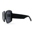 thumbnail image 3 of Womens Mod Oversize Geometric Thick Plastic Butterfly Sunglasses All Black, 3 of 4