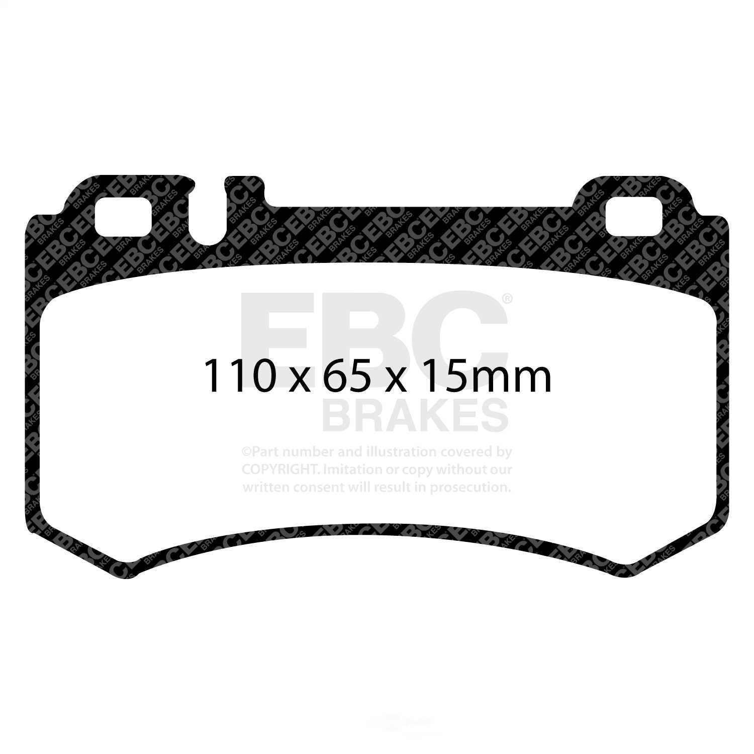 EBC Brakes Yellowstuff 4000 Series Street and Track Brake Pad Set Fits select: 2003-2009 MERCEDES-BENZ SL, 2006 MERCEDES-BENZ CLS
