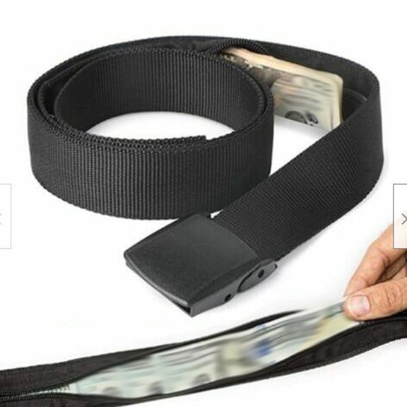 LOLIPPYY Adjustable Black Waist Belt Bag 1Pc Lightweight Fanny Pack for Secure Cash Carrying and Everyday Use