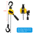 thumbnail image 3 of Qinaqin Manual Lever Chain cm de Alturaoist 1/4 Ton (500 lbs) Capacity 5 ft Lift Alturaeavy- Profundidaduty G80, 3 of 8