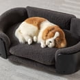 thumbnail image 6 of Furvclv Dog Sofa Bed, Pet Elevated Soft Bed, Solid Wood Legs And Curved Backrest Dog Bed, Modern Removable And Washable Velvet Cushion Pet Sofa For Cat Dog, 6 of 9