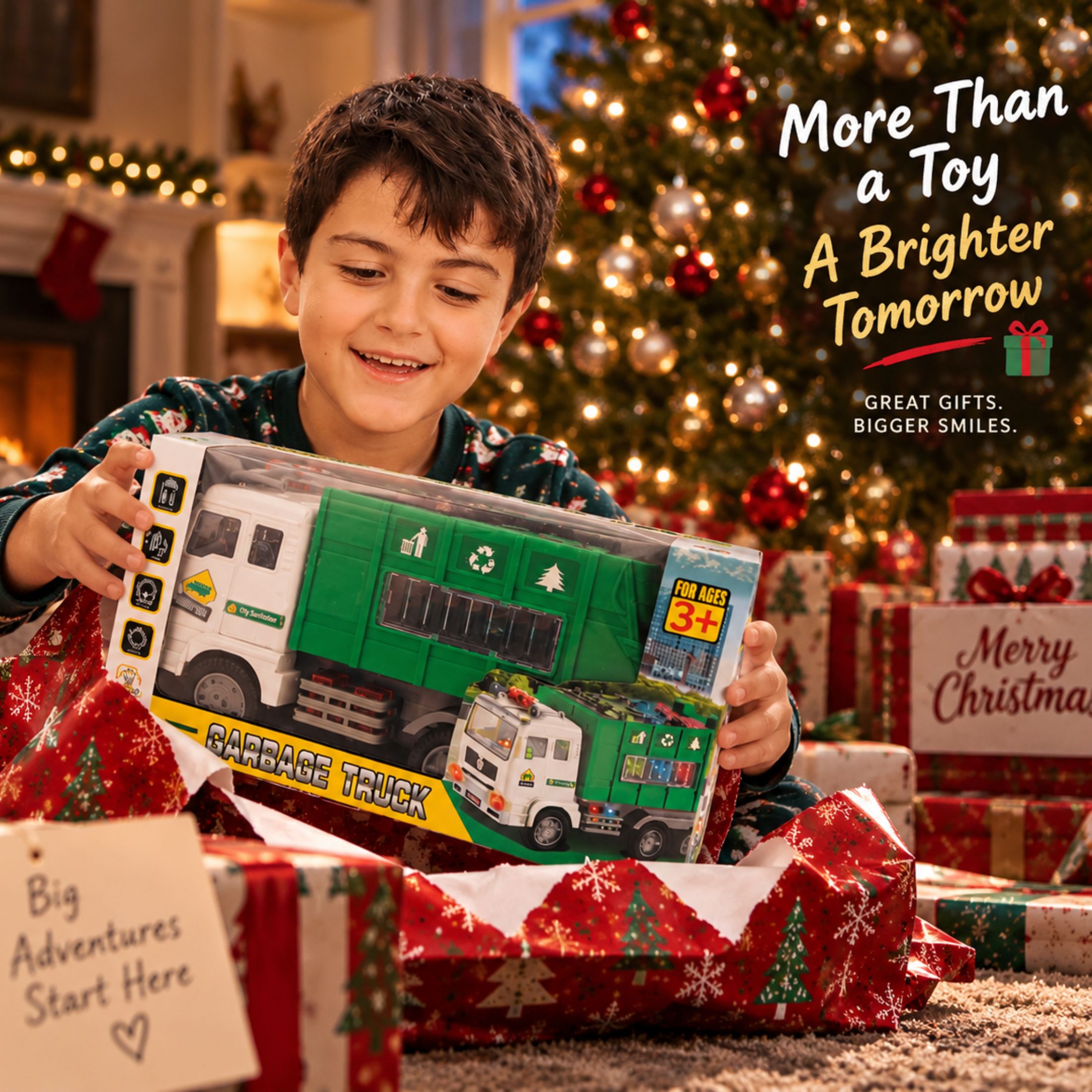 JoyX Garbage Truck Toy with LED Lights & Sounds photo 8